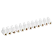 Regleta de conexiones de 12 polos hasta 6 mm² blanca